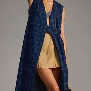 NWOT Anthropologie Longline Menswear Vest One size